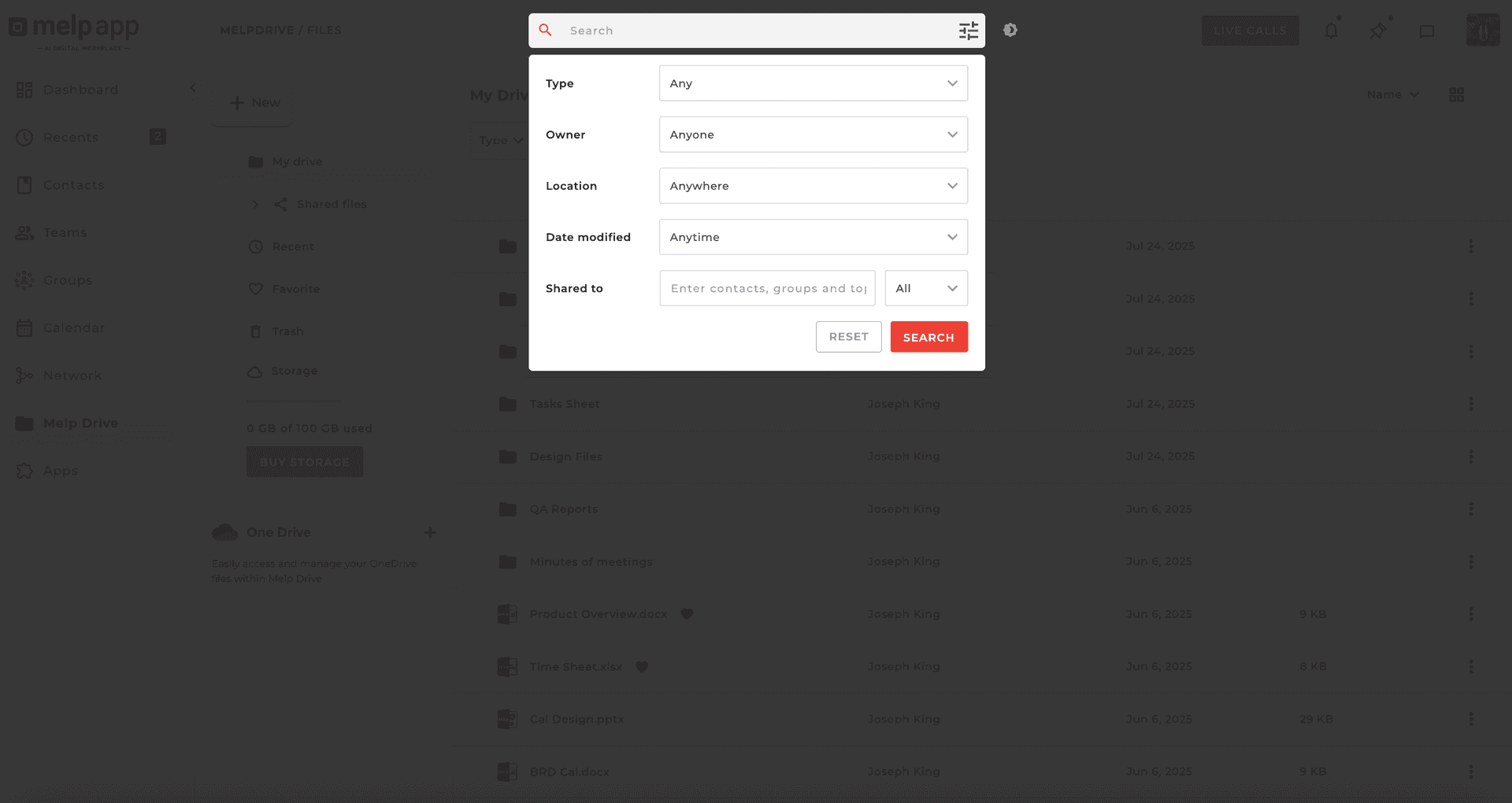 Search filter