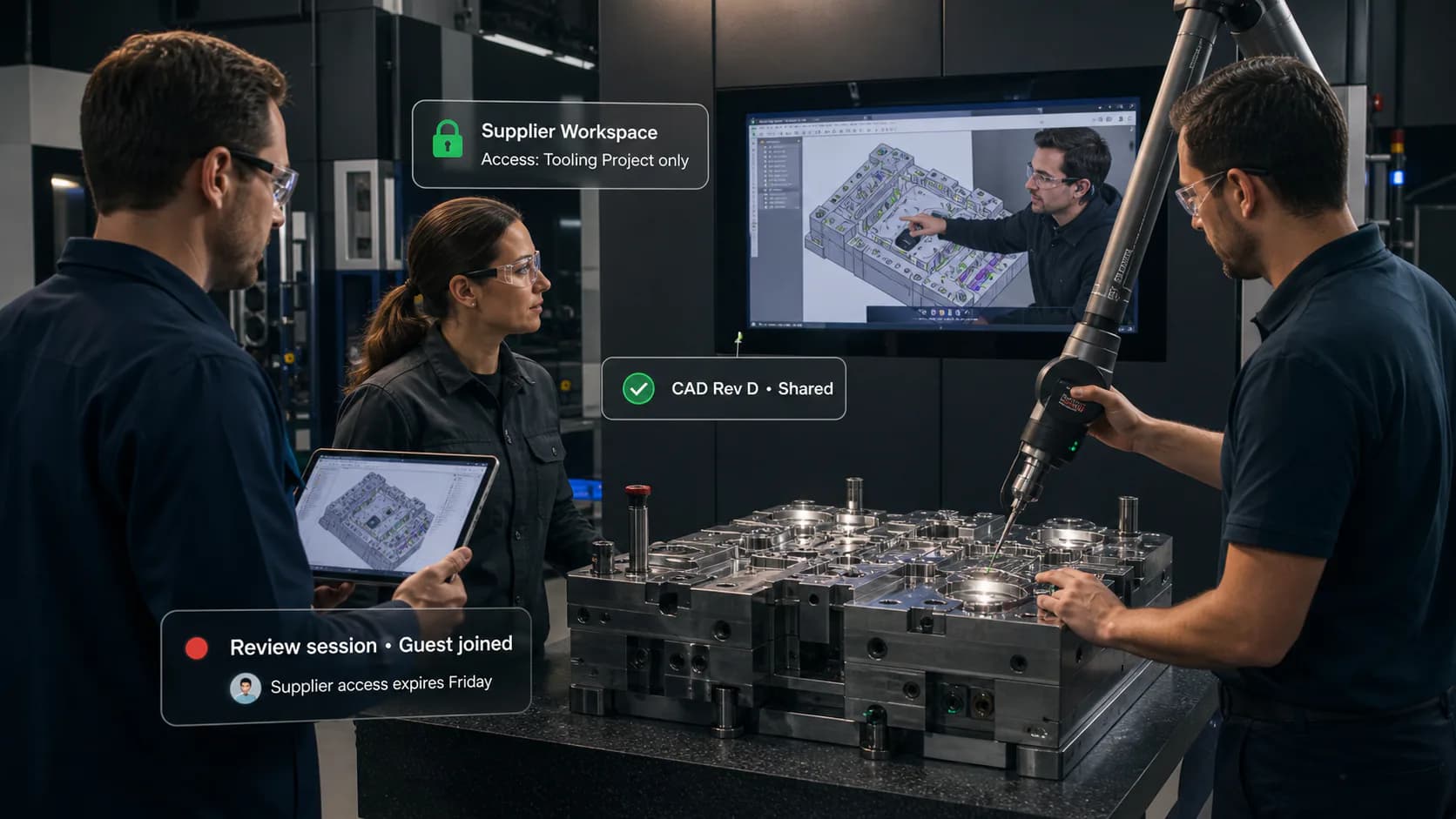 Secure collaboration with suppliers and manufacturing partners